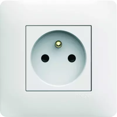 Essensya plaque 1 poste Blanc (WE401)