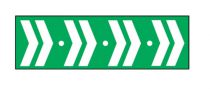 Etiquette de signalisation Flèche chevron pour bloc Luminox (10405)
