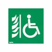 Etiquette ECO de signalisation amovible et recyclable - espace attente s�curis� (062689)