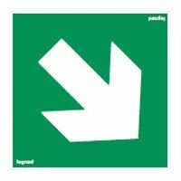 Etiquette ECO de signalisation amovible et recyclable - Fl�che � droite � 45� (062687)