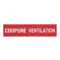 Etiquettes autocollantes (3) \'\'coupure ventilation\'\' pour coffrets de sécurité (038030)