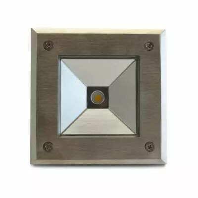 etna carre spot encastrable sol 3w 3000k ip67 inox 304 (70601)