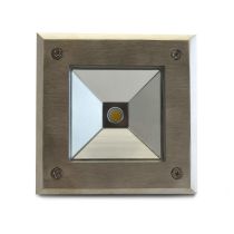 etna carre spot encastrable sol 3w 3000k ip67 inox 304 (70601)