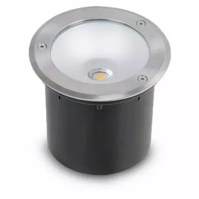 etna vintage spot led encastrable sol 3w 4000k ip67 rond inox 304 (70701)