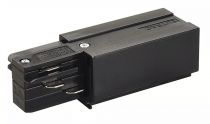 eutrac®, alimentation droite, pour rail 3 allumages en saillie, intérieur, noir (145520)