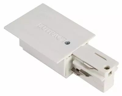 EUTRAC�, alimentation terre droite, pour rail 3 allumages encastrable, int�rieur, blanc (1001534)