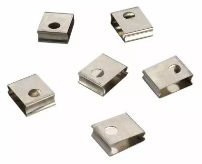 EUTRAC�, clips de fixation, pour rail 3 allumages encastrable, int�rieur, m�tal, 6 pi�ces (145551)