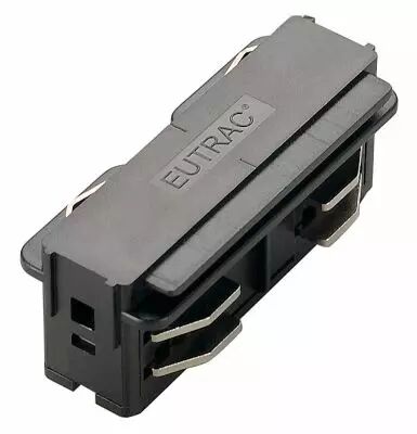 EUTRAC�, connecteur droit, pour rail 3 allumages en saillie, int�rieur, noir (145560)