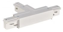 EUTRAC®, connecteur en T, terre gauche, pour rail 3 allumages en saillie, intérieur, blanc (1001518)