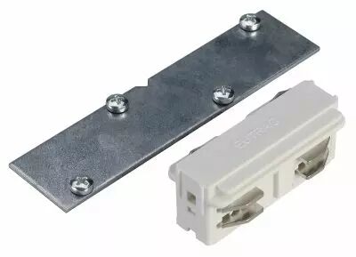EUTRAC�, connecteur longitudinal, pour rail 3 allumages encastrable, int�rieur, blanc (1001539)
