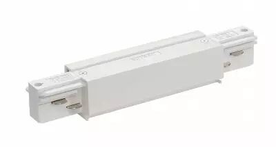 EUTRAC�, connecteur longitudinal avec possibilit� d\'alimentation, pour rail 3 allumages en saillie, int�rieur, blanc (1001517)