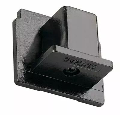 EUTRAC�, embouts, pour rail 3 allumages en saillie, int�rieur, noir, 2 pi�ces (145590)