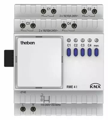 EXTENSION COMMUTATION CHARGE C 4 CIRCUITS RME4 I KNX SERIE MIX (4930215)