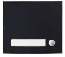 Façade 1 BP finition noire satinée pour module d\'appel GTSW (GF1PB)