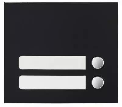 Fa�ade 2 BP finition noire satin�e pour module d\'appel GTSW (GF2PB)