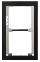Façade finition noire satinée cadre 2 modules (GF2FB)