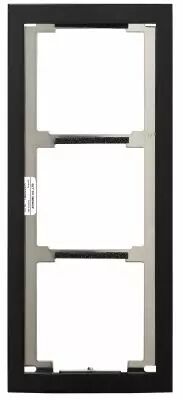 Fa�ade finition noire satin�e cadre 3 modules (GF3FB)