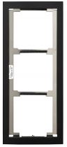 Façade finition noire satinée cadre 3 modules (GF3FB)