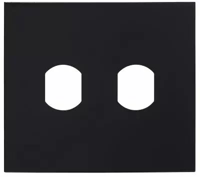 Fa�ade finition noire satin�e pour module 2 per�ages (GFBP4B)