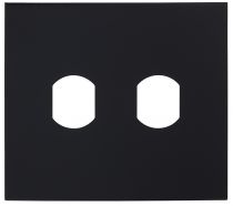Façade finition noire satinée pour module 2 perçages (GFBP4B)