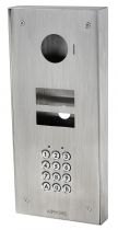 Façade inox 2 mm saillie avec clavier codé pour kits jvs1f & platine jvdvf (KVKS)