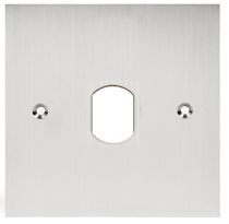 Façade inox percé au diamètre 25 mm pour lecteur vigik pour pot de 60 mm (VIG60)