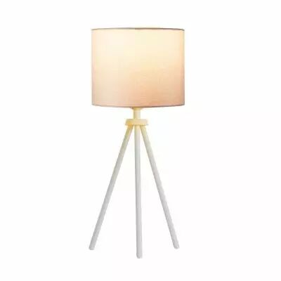 FENDA, lampe � poser int�rieure, tr�pied, blanc, E27, 40W max, sans abat-jour (1003032)