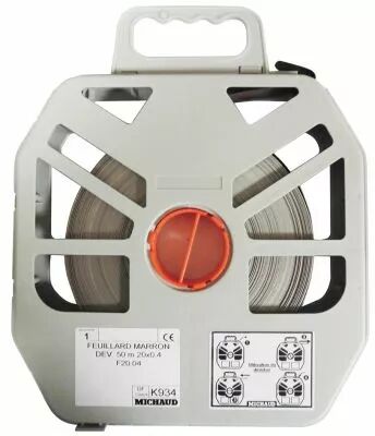 feuillard marron 20x0,4 - 50 m (k934)