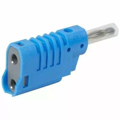 Fiche banane - �4 mm - 16 A - 33 V~ - 70 V= - bleu (050027)