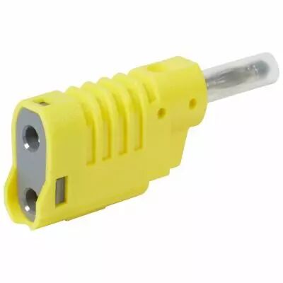 Fiche banane - �4 mm - 16 A - 33 V~ - 70 V= - jaune (050029)