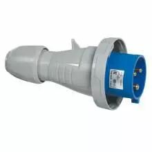 Fiche mobile droite P17 - 200/250 V~ - 32 A - 2P+T - IP 66/67 (555434)