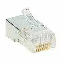 Fiche RJ45 cat�gorie5e 9 contacts largeur 11,7mm pour c�ble rond (051704)