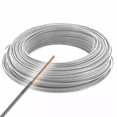 Fil �lectrique rigide HO7VU 1.5� gris - Couronne de 100m