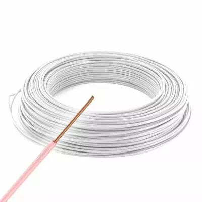 Fil �lectrique rigide HO7VU 1.5� ivoire - Couronne de 100m