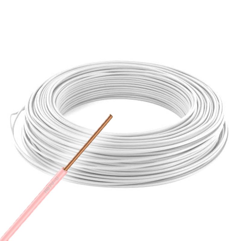 CABLE H07VU1,5I - Fil électrique rigide HO7VU 1.5² ivoire - Couronne de 100m