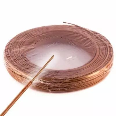 Fil �lectrique rigide HO7VU 1.5� marron - Couronne de 100m