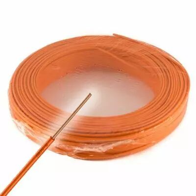 Fil �lectrique rigide HO7VU 1.5� orange - Couronne de 100m