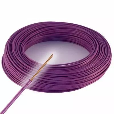 Fil �lectrique rigide HO7VU 1.5� violet - Couronne de 100m