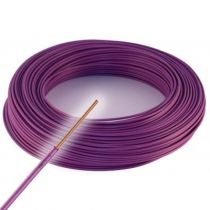 Fil électrique rigide HO7VU 1.5² violet - Couronne de 100m