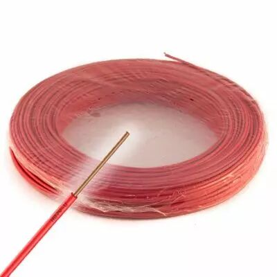 Fil �lectrique rigide HO7VU 2.5� rouge - Couronne de 100m