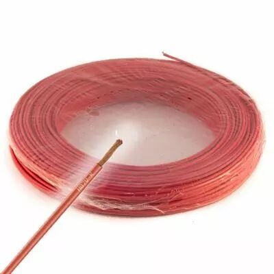 Fil �lectrique souple HO7VK 10� rouge - Couronne de 100m