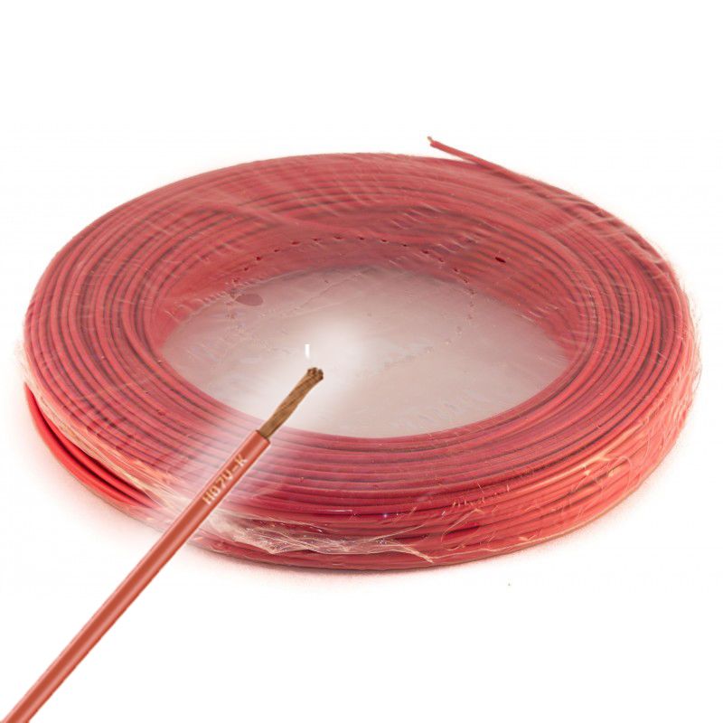 HO7V-K 1.5 MM² Rouge  HO7VK fil électrique souple industriel en ligne