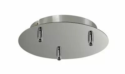 FITU, pat�re 3 passe-fils int�rieure, ronde, chrome (132615)