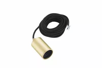 FITU, suspension int�rieure, hauteur 9,1 cm, laiton, E27, 60W max, c�ble nu sans pat�re de 5m (1002168)
