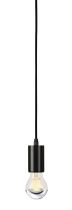 FITU, suspension intérieure, hauteur 9,1 cm, noir, E27, 60W max, câble nu sans patère de 5m (132690)