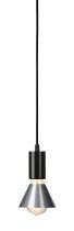 FITU, suspension intérieure, hauteur 9,1 cm, noir, E27, 60W max, câble nu sans patère de 5m (132690)
