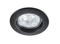 FIXO - 12 - Encastré GU5,3, rond, fixe, noir, lampe non incl. (4785)