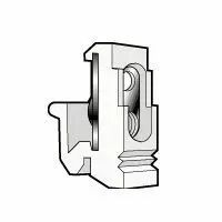 Fixocap pour vis M4 fixation appareillage sur rail EN 60715 asym - blanc (036460)