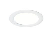 FLAT LED - Downlight plat, rond, fixe, blanc, 110°, LED intég. 13W 4000K 980lm (50081)