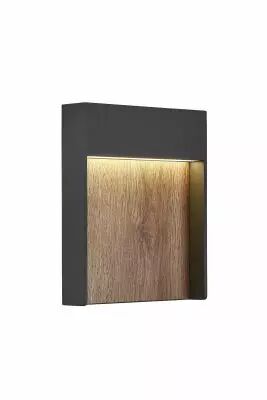 FLATT, applique ext�rieure, anthracite/imitation bois, LED, 14W, 3000K/4000K, IP65 (1002953)
